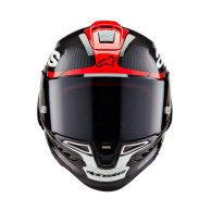 kask motocyklowy SUPERTECH R10 ELEMENT, ALPINESTARS (carbon/red fluo/white) 2026