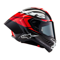 motorcycle helmet SUPERTECH R10 ELEMENT, ALPINESTARS (carbon/red fluo/white) 2026