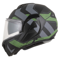 Cassida MultiFlip Korp Green flip-up helmet, sun visor, Pinlock, ECE 22.06