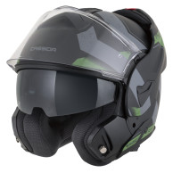 Cassida MultiFlip Korp Green flip-up helmet, sun visor, Pinlock, ECE 22.06