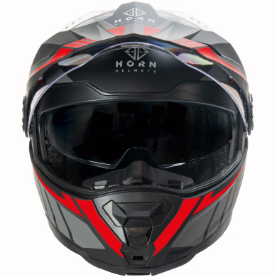 Horn Multi-Tour ECE 22.06 motorbike jaw helmet with visor, visor and under intercom