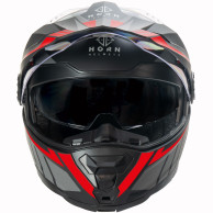 Horn Multi-Tour ECE 22.06 motorbike jaw helmet with visor, visor and under intercom