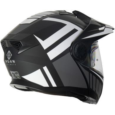 Horn Multi-Tour ECE 22.06 motorbike jaw helmet with visor, visor and under intercom