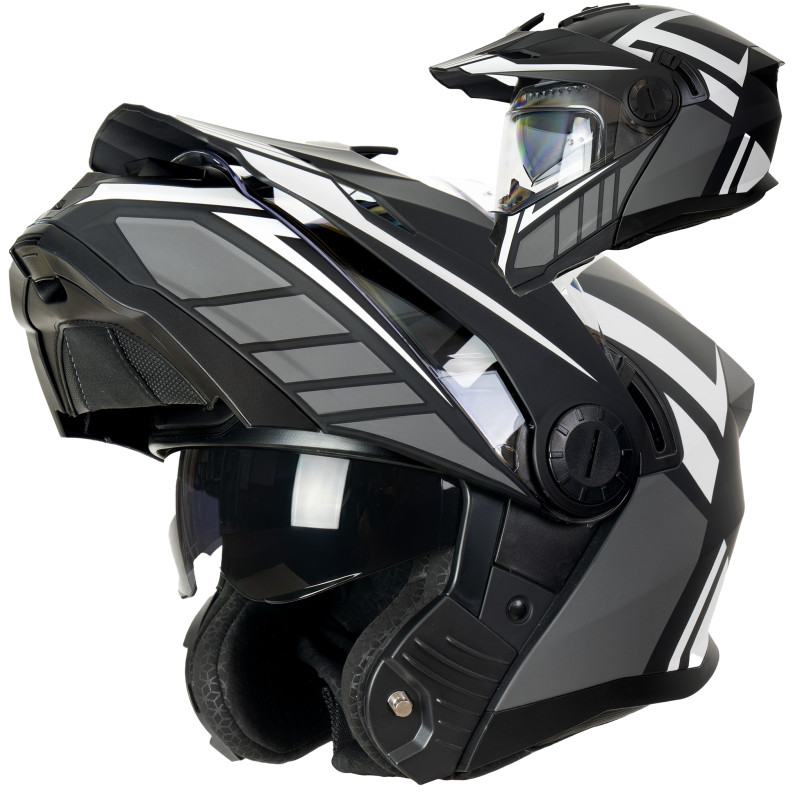 Horn Multi-Tour ECE 22.06 motorbike jaw helmet with visor, visor and under intercom