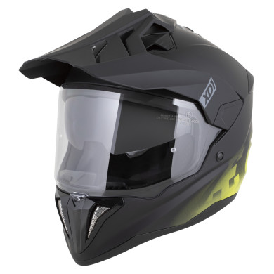ZED XD1 2026 motoros bukósisak matt fekete / sárga fluo ECE 22.06 FogCity
