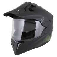Motorradhelm ZED XD1 2026 matt schwarz / dunkelgrün Sonnenblende ECE 22.06 FogCity