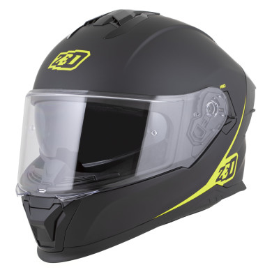 ZED K40 2026 integrál motoros bukósisak matt fekete / sárga fluo ECE 22.06 FogCity