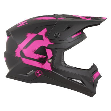 Crosshelm Cassida Cross Cup 2 Crew 2026 matt schwarz / pink fluo ECE 22.06