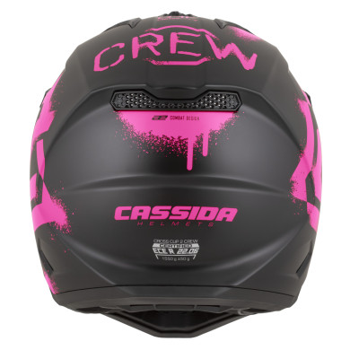 Crosshelm Cassida Cross Cup 2 Crew 2026 matt schwarz / pink fluo ECE 22.06