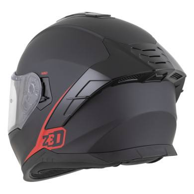 ZED K40 2026 integrál motoros bukósisak matt fekete / piros ECE 22.06 FogCity