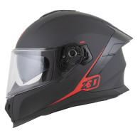 ZED K40 2026 integrál motoros bukósisak matt fekete / piros ECE 22.06 FogCity