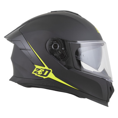 Kask motocyklowy integralny ZED K40 czarno-żółty fluo