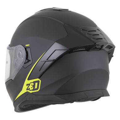 Kask motocyklowy integralny ZED K40 czarno-żółty fluo