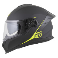 ZED K40 2026 integrál motoros bukósisak matt fekete / sárga fluo ECE 22.06 FogCity