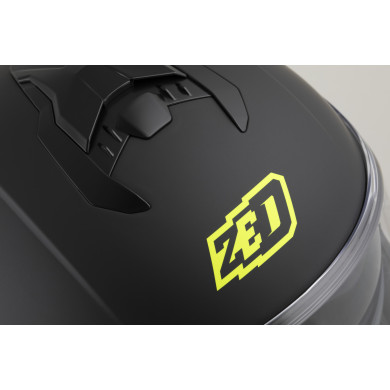 Kask motocyklowy integralny ZED K40 czarno-żółty fluo