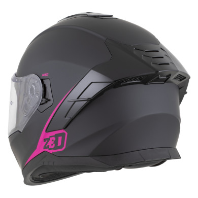 Kask motocyklowy integralny ZED K40 czarno-różowy