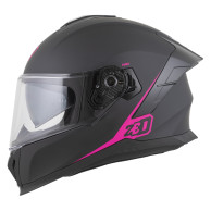 Kask motocyklowy integralny ZED K40 czarno-różowy
