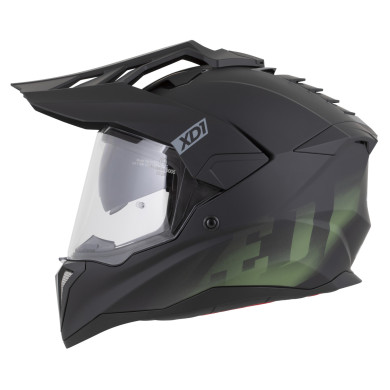 ZED XD1 cross enduro helmet visor + sun visor | matte black/dark green