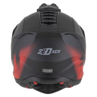 ZED XD1 Helmet Black Matt/Red – Adventure ECE 22.06, Visor, FogCity®