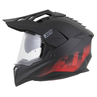 ZED XD1 Helm Schwarz Matt/Rot – Adventure ECE 22.06, Blende, FogCity®