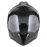 Prilba cross enduro ZED XD1 štít + clona | čierna mat/žltá fluo