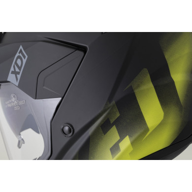 Přilba cross enduro ZED XD1 štít + clona | černá mat/žlutá fluo