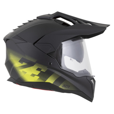 ZED XD1 Cross Enduro Helm Visier + Blende | schwarz/gelb fluo