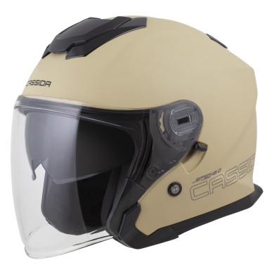 Kask Motocyklowy Otwarty Cassida Jet Tech 2.0 Sand Matt | Anti-Fog