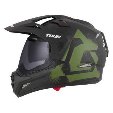 Cassida Tour 2.0 - motocyklová přilba s blendou a 2 skly Pinlock ECE 22.06