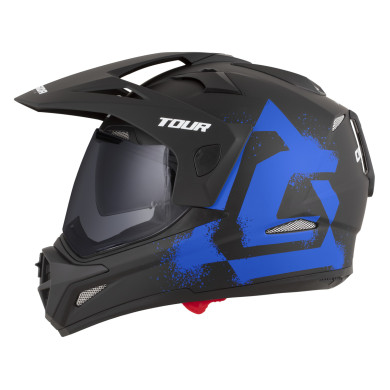 Cassida Tour 2.0 - motocyklová přilba s blendou a 2 skly Pinlock ECE 22.06